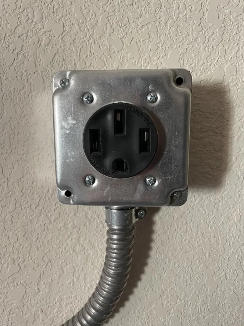 NEMA 14-50 outlet installed for Electrical Panel Upgrade in Sweden